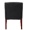 Boss Med. Back Mahogany Col. Reception  Chair - Black