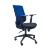 Anji High Back Mesh Chair w/Arms - Blue