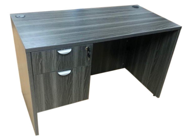 HiTop 48 x 24 Desk w/Pedestal - Grey