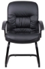 Boss Leather Plus Side Chair - Black