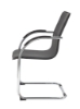 Image S-Bend Chrome & Vinyl Side Chair - Bk