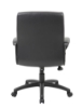 Boss Medium Back Leather Plus Chair - Black