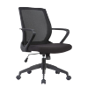 Anji Medium Back Mesh Chair w/Arms - Black