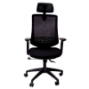 Anji High Back Mesh Chair w/Headrest - Black