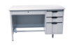 Picture of AD-1200GY Image 1200 x 600 Metal Desk w/Single Pedestal - Grey