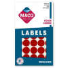Picture of 46-034 Maco Round Label 3/4" (1M) - Red #MR1212-8