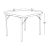Picture of AA-T64972OA Image 900x900 Plastic Folding Table - Off White
