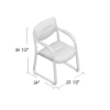 Picture of B9-519BK Boss Sled Base Side Chair - Black Vinyl