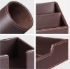 Picture of 24-042 PU Leather 6 Pcs Desk Organizer - Brown