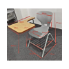 Picture of AA-1001R  Image Student Desk w/Tablet & Basket - GY/BE #L40472
