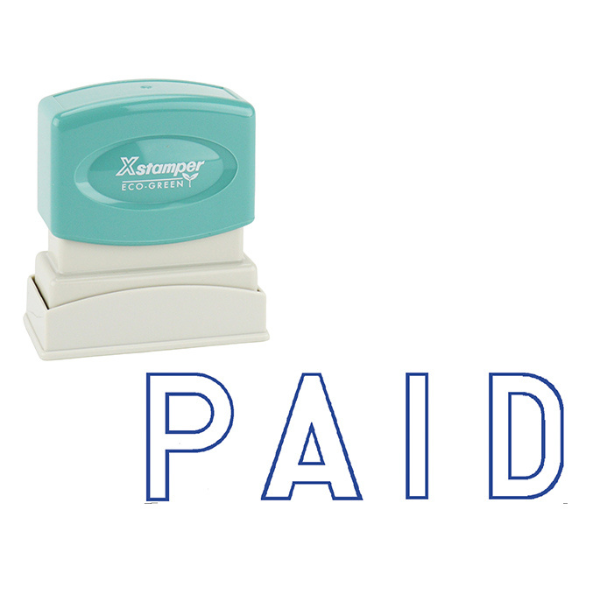 Picture of 75-014C  Xstamper Self Ink Stamp Blue PAID #1005