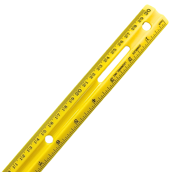 Picture of 71-010 CLI 12" Plastic Ruler Coloured #77412