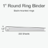 Picture of 04-012B 1" VU O-Ring Binder Black #90023