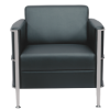 Picture of AA-S91251 Image 1-Seater Sofa w/Chrome Frame - Black