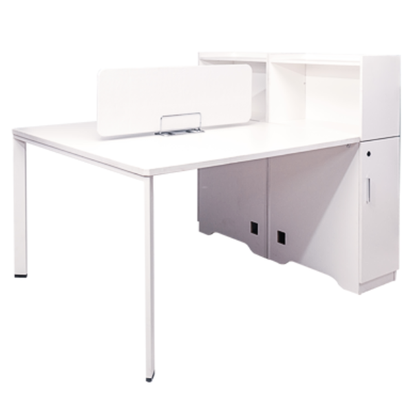 Picture of ST-BGP01 Torch 1500x1200 Desk w/Cupboard & Screen - White