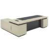 Picture of ET-E1820L WO  Royal 1800 x 2000 Exec. Desk with Side Cabinet - White Oak