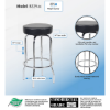 Picture of B2-29V Boss Vinyl Swivel Stool - Black