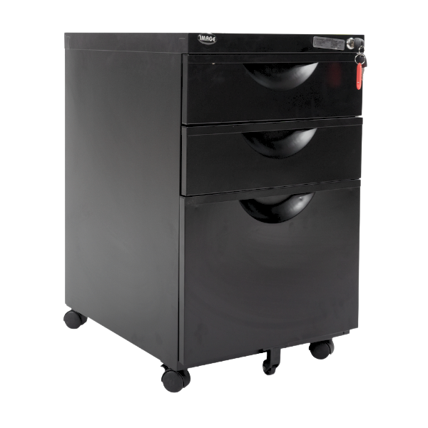 Picture of BZ-P3DB Bizoe Metal 3-D Pedestal w/Centre Pull - Black